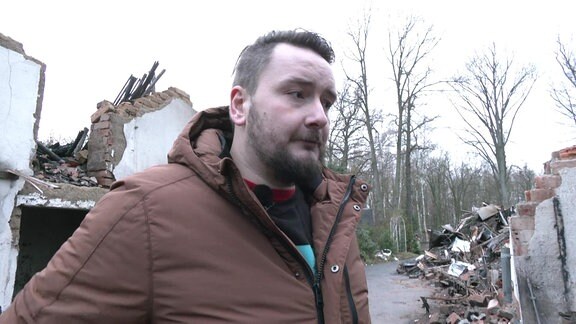 Marco Standke will nicht aufgeben und plant den Wiederaufbau der abgebrannten Bergbaude.