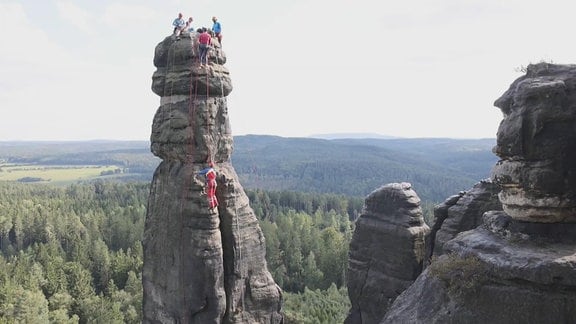 Berg mit Kletterern