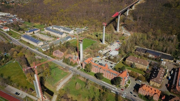 Brückenbau über das Gottleubatal für die  Südumfahrung Pirna 