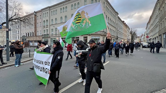 Demonstration des Aktionsbündnis Oberlausitz unter dem Motto Selbstbestimmt und frei gegen Faschismus auf dem Marienplatz.