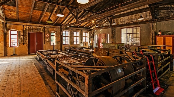 Innenaufnahme der alten Eisenmühle in Elstertrebnitz