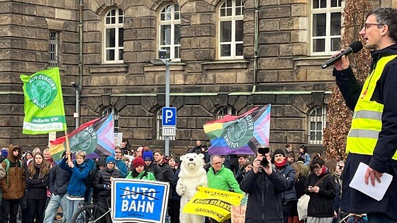 Klimastreik mit Verdi in Dresden