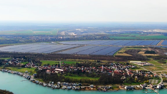 Blick aus der Luft auf den Energiepark Witznitz