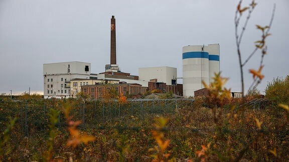 Blick auf die ehemalige Zuckerfabrik, Standort des künftigen Chemie-Großforschungszentrums.