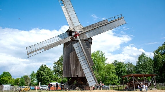 Historische Windmühle.