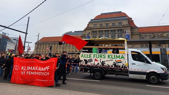 Klimastreik mit Verdi in Leipzig