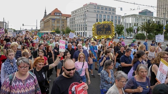 Brandmauer-Demo Leipzig