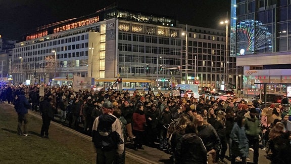 Demonstration gegen Rechtsextremismus in Leipzig