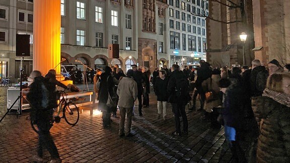 Demonstration gegen Rechtsextremismus in Leipzig