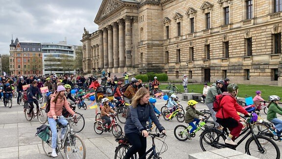 Fahrradfahrer in Leipzig