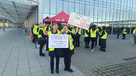 Flughafen Leipzig-Halle: Streik Lufthansa-Tochter