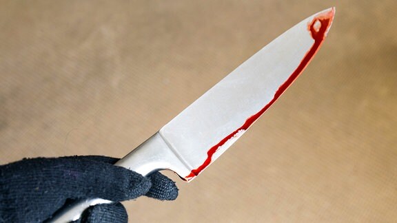 Blut an einem Messer