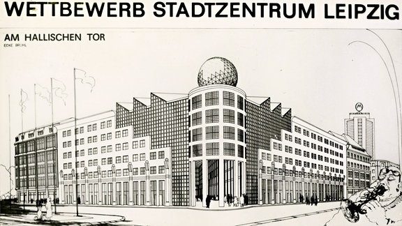 Illustration für ein Geschäftshaus in Leipzig. 