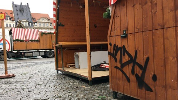 Vandalismus auf dem Leipziger Weihnachtsmarkt  