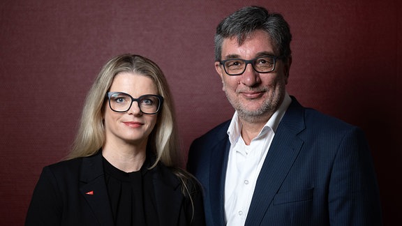 Susanne Schaper und Stefan Hartmann, Landesvorsitzende Die Linke Sachsen