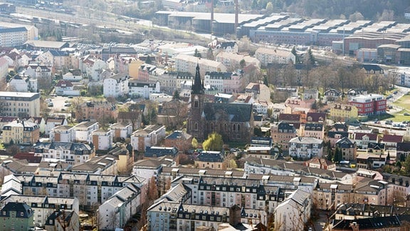 Blick vom Windberg auf die Stadt Freital