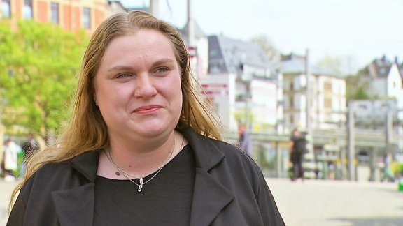 Janina Pfau (Die Linke), Kandidatin für das Amt des Landrates im Vogtlandkreis.
