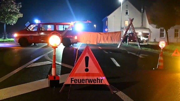 Absperrungen der Feuerwehr 