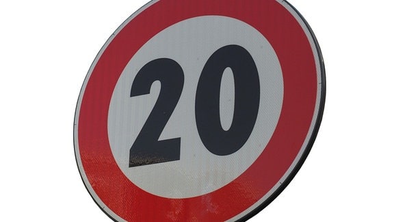 Verkehrszeichen für zulässige Höchstgeschwindigkeit 20 km/h