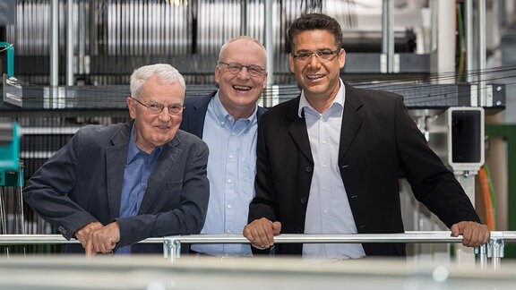 Die Gewinner des Deutscher Zukunftspreises 2016 Peter Offermann, Manfred Curbach und Chokri Cherif