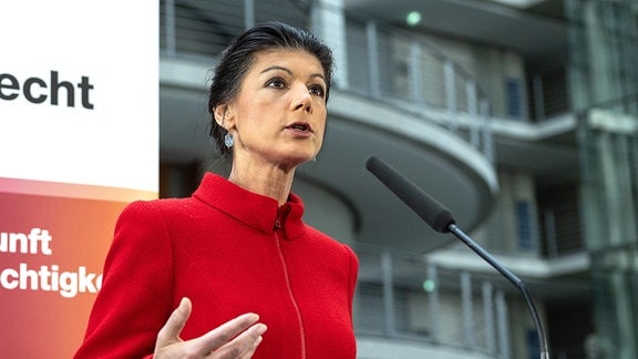 Sahra Wagenknecht am 14. März 2024 im Bundestag: Einen Tag vorher war eine Spende von 4.090.000 Euro von Thomas Stanger beim BSW eingegangen.