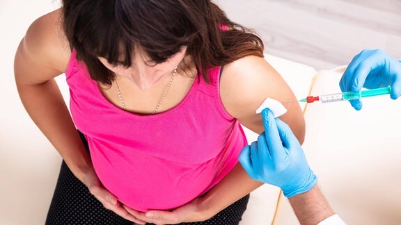 Grippe Impfung bei einer Schwangeren