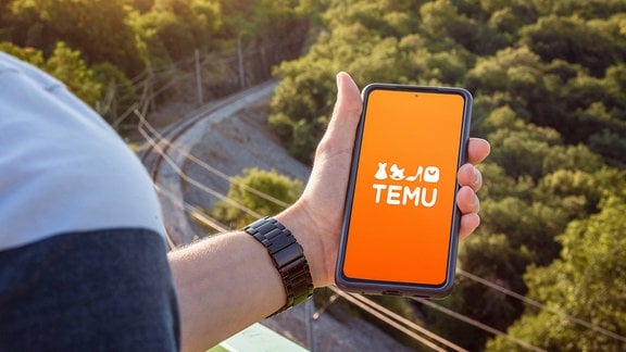TEMU Online Marketplace auf einem Smartphone