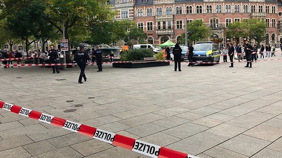Polizeieinsatz nach Messerattacke am Erfurter Anger