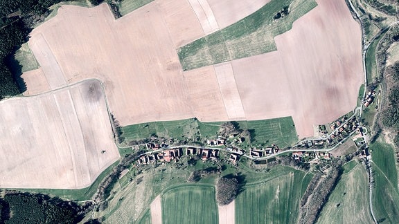 Luftbildaufnahme von Pillingsdorf