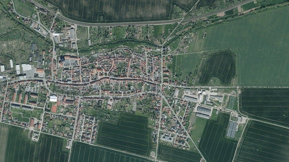 Luftbildaufnahme von Heringen-Helme