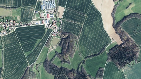 Luftbildaufnahme von Niedersynderstedt und Obersynderstedt