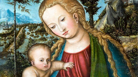 Gemälde "Madonna mit Kirschen" von Kranach