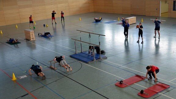 Die Sporthalle im Bildungszentrum der Thüringer Polizei in Meiningen