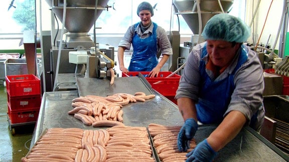 Bratwurst-Produktion in Schmalkalden