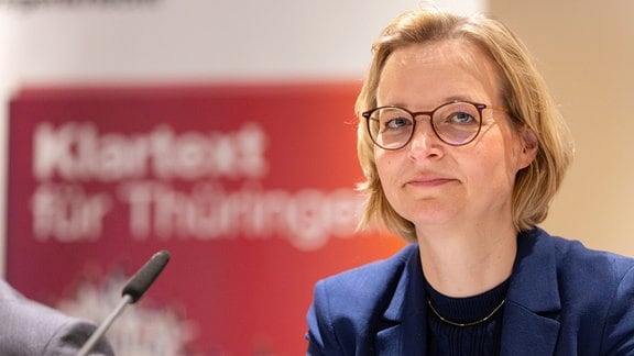 Die Thüringer BSW-Vorsitzende Katja Wolf.