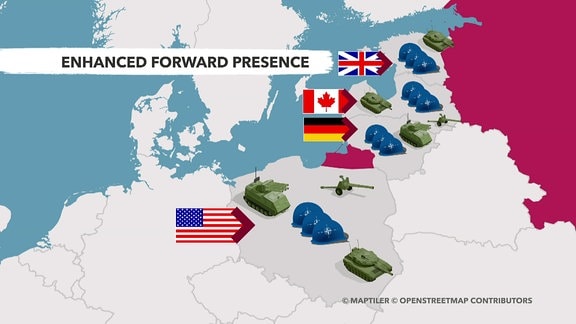 Grafik zu den EFP-Battlegroups der Nato in Osteuropa.