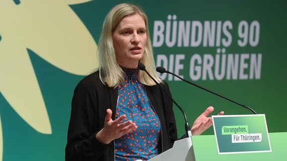 Madeleine Henfling wurde als Spitzenkandidatin für die Landtagswahl in Thüringen auf Platz eins gewählt