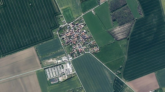 Luftaufnahme von Hermstedt.