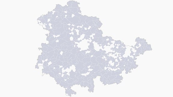 Karte mit Gemeinden in Thüringen