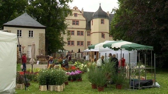 Renaissanceschloss Kromsdorf mit Ausstellern