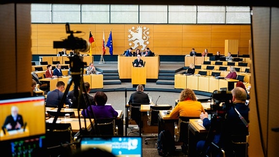 Plenarsaal im Thüringer Landtag