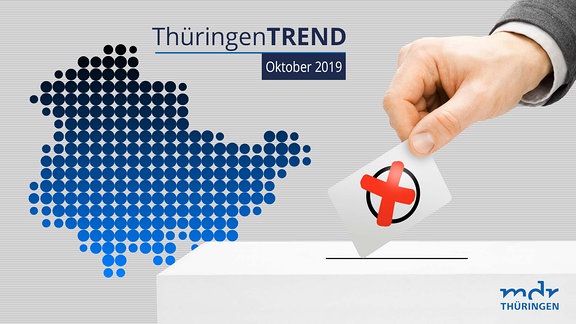 Grafik zum Thüringentrend - Umfrage zur Landtagswahl 2019 in Thüringen