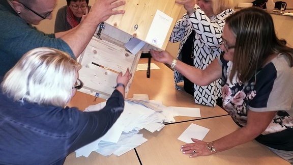 Auszählung der Stimmzettel in Eckstedt.
