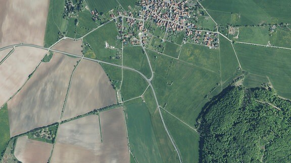 Luftbildaufnahme von Oechsen