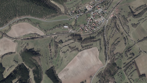 Luftbildaufnahme von Fröbitz