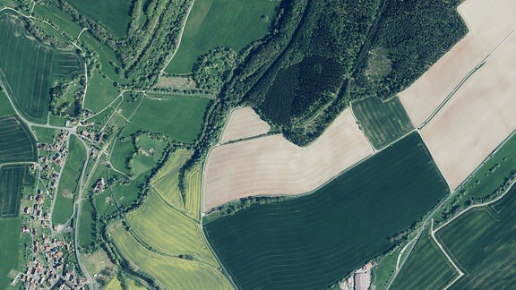 Luftbildaufnahme von Wenigentaft