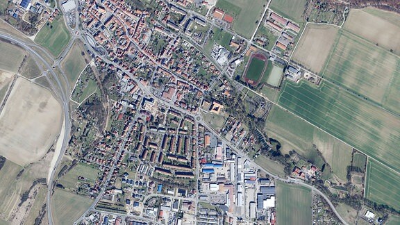 Luftbildaufnahme von Worbis