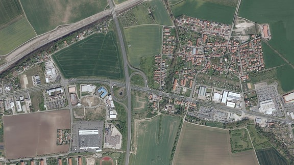 Luftbildaufnahme von Linderbach