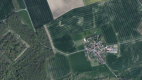 Luftbildaufnahme von Lützeroda