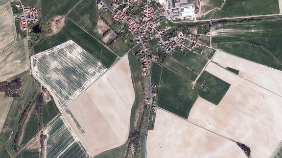 Luftbildaufnahme von Gospenroda